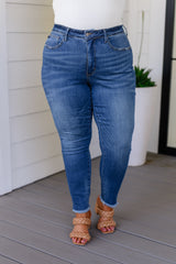 Judy Blue Control Top Side Slit Skinny Jeans