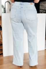 Judy Blue Control Top Vintage Wash Straight Jeans