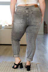 Judy Blue Charlotte Stone Wash Slim Jeans in Gray