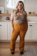 Judy Blue Control Top Flare Jeans in Marigold