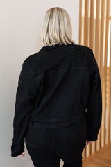 Judy Blue Rhinestone Denim Jacket in Black
