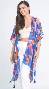 PREORDER: Leaf Print Kimono in Two Colors