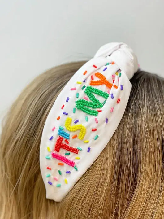 PREORDER: It's My Birthday Beaded Headband