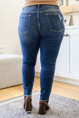 Judy Blue Annalise Slanted Raw Hem Skinny Jeans
