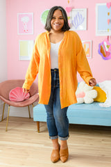 Corey Button Up Top in Tangerine