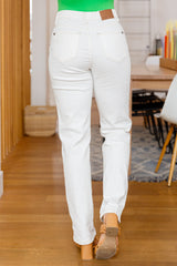 Judy Blue Straight Leg Jeans In White