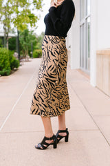 Eye Of The Tiger Midi Skirt