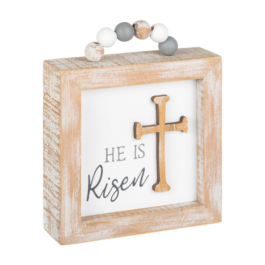 PREORDER: He is Risen Framed Bead Sign