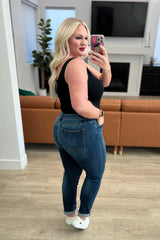 Judy Blue Amber Mid Rise Cuffed Slim Fit Jeans