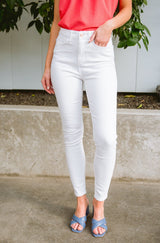 Judy Blue Talia High Waisted White Skinny Jeans
