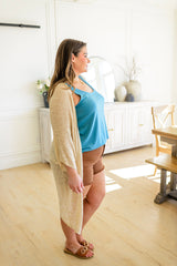 Work This Out Longline Cardigan In Natural