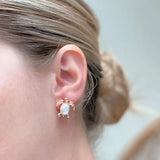 PREORDER: Pearl Turtle Stud Earrings in Two Colors